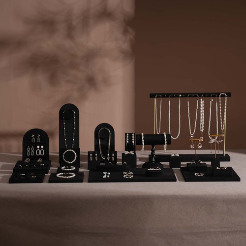 Espositore gioielli nero - , legno