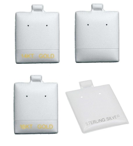 100 puff pad bianco orecchini - 100,